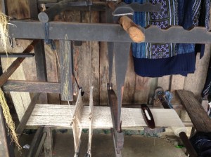 Hemp Loom, after making the the hemp thread they use looms like this to create the different fabrics 